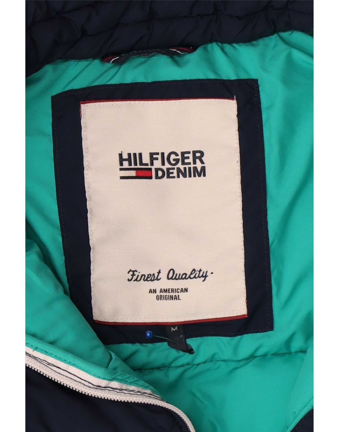 Мужская стеганая куртка Tommy Hilfiger UK 40, средний темно-синий, полиэстер