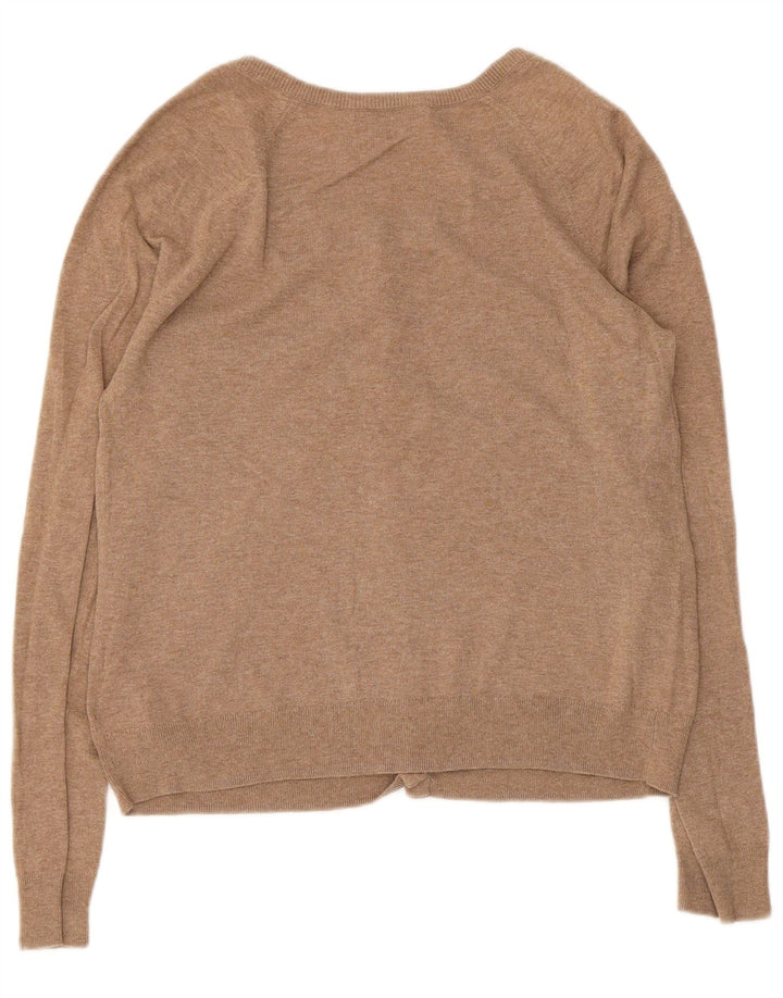 Женский кардиган Gap UK 12, хлопковый средний коричневый цвет