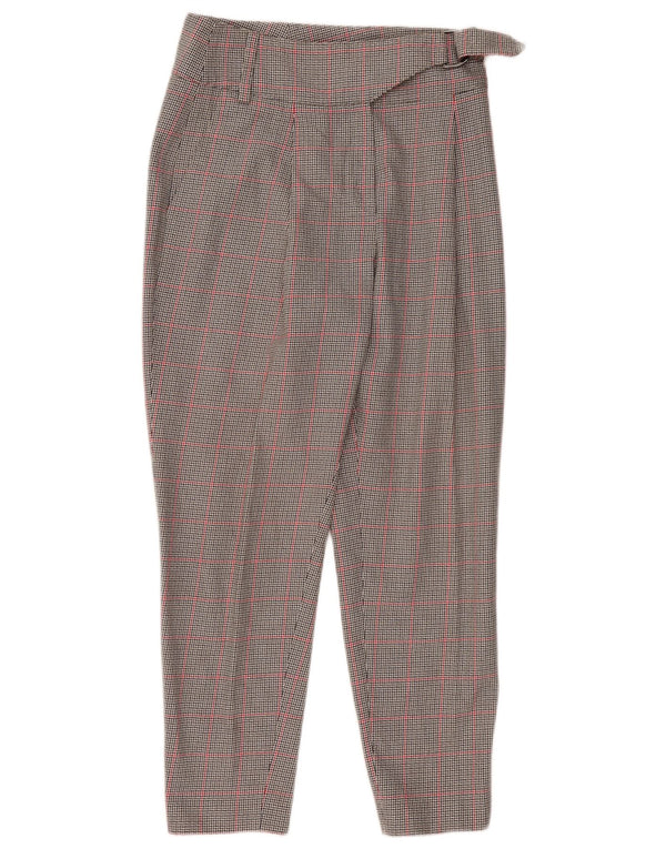 Hugo Boss Womens High Waist Casual Trousers UK 10 Small W30 L27 Grey