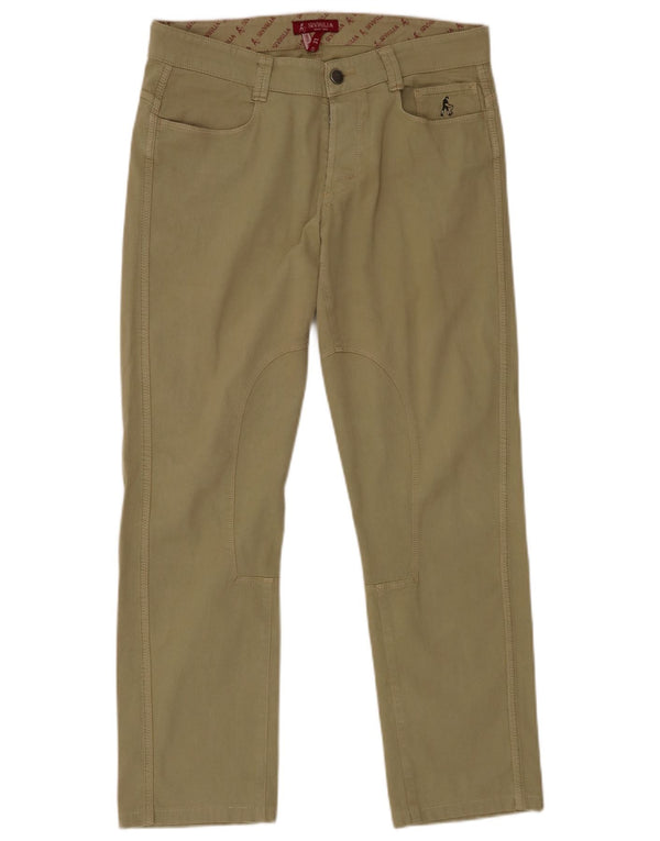 SIVIGLIA Мужские прямые повседневные брюки W31 L28, зеленый хлопок