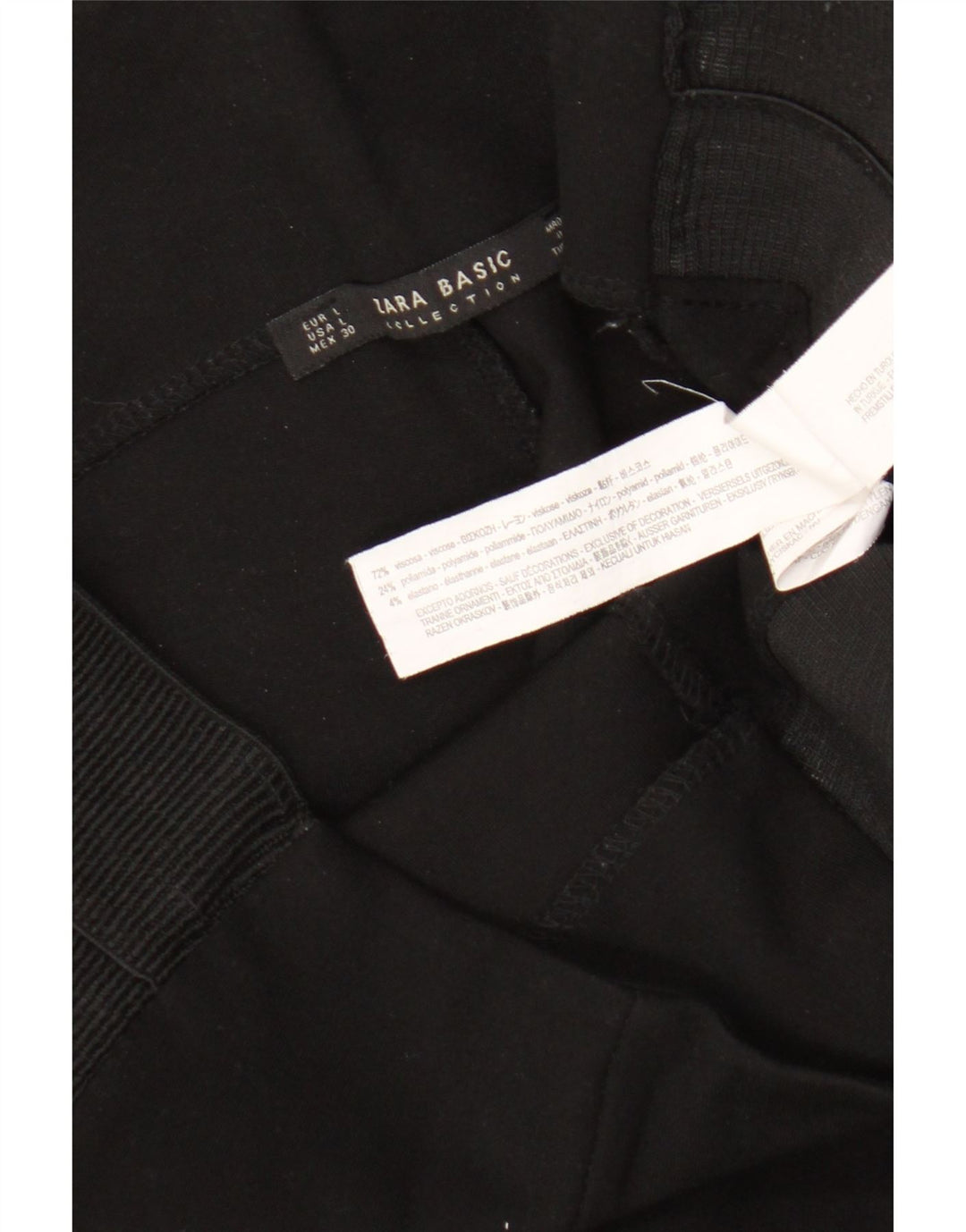 Женские леггинсы Zara UK 14, большие черные из вискозы