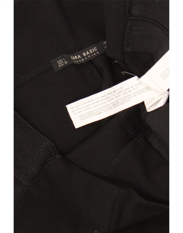 Женские леггинсы Zara UK 14, большие черные из вискозы
