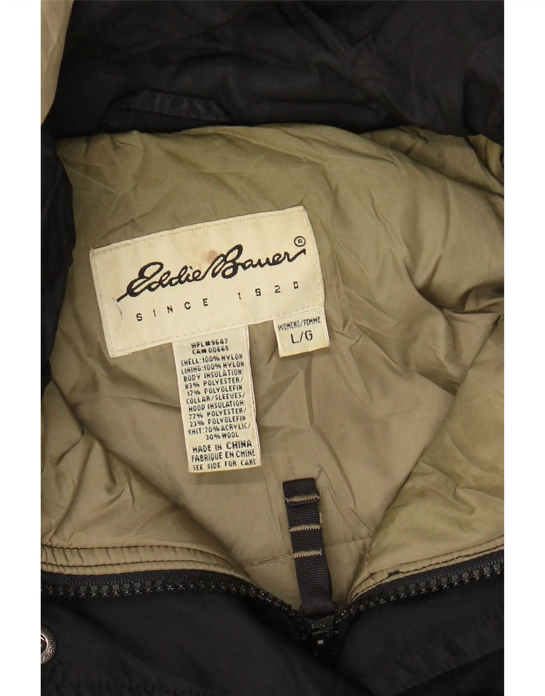 EDDIE BAUER Женская ветровка оверсайз с капюшоном UK 16, большая черная