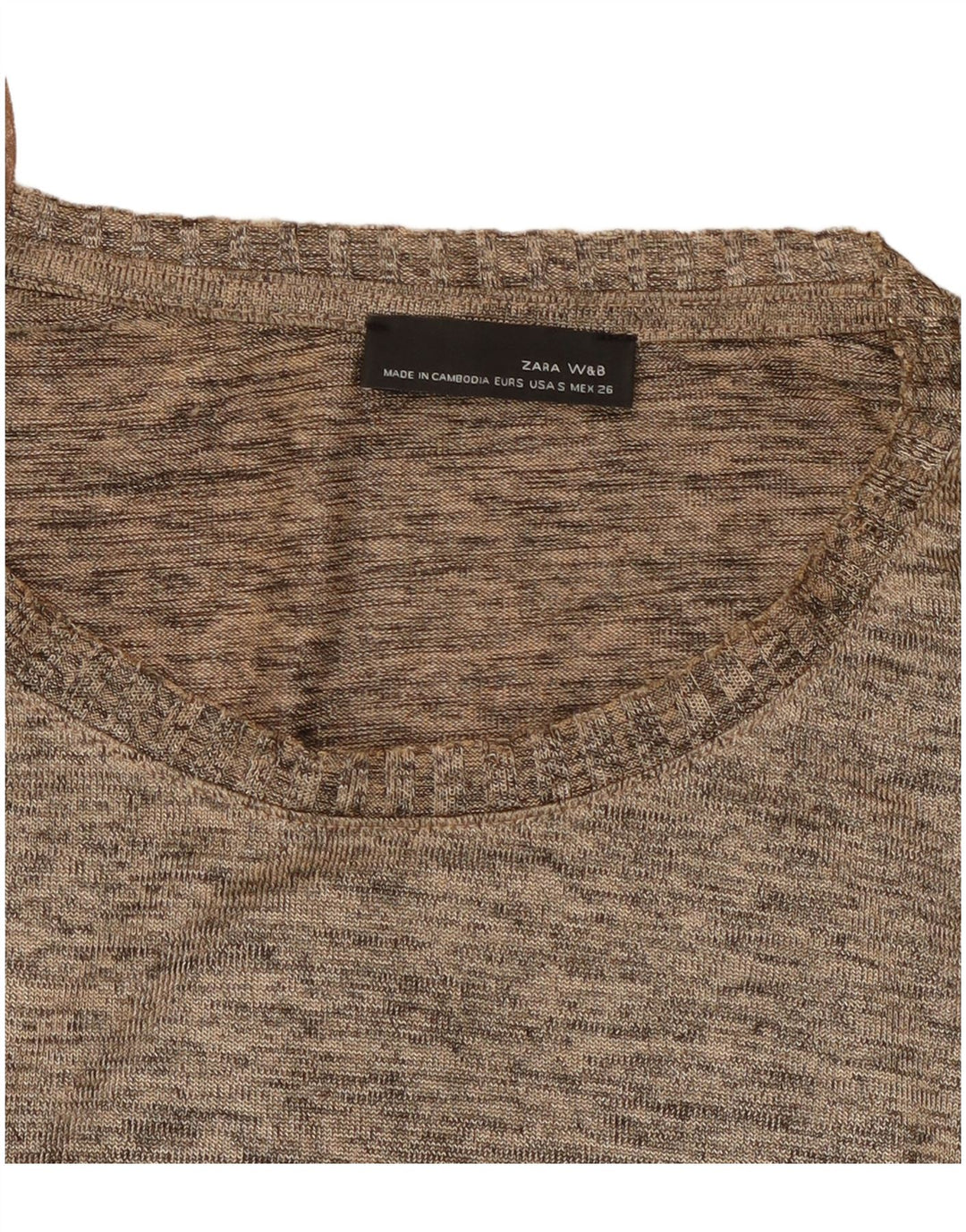 Женский джемпер с круглым вырезом ZARA UK 10, маленький серый цвет