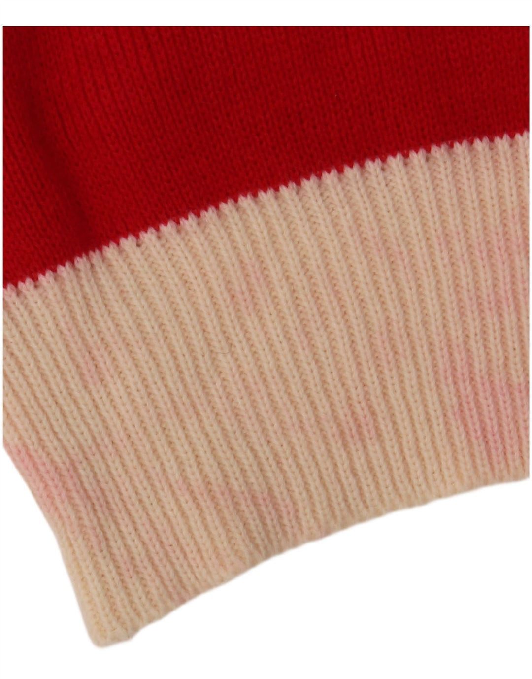 ВИНТАЖНЫЙ женский свитер с воротником поло IT 48 XL, красный акрил с цветными блоками