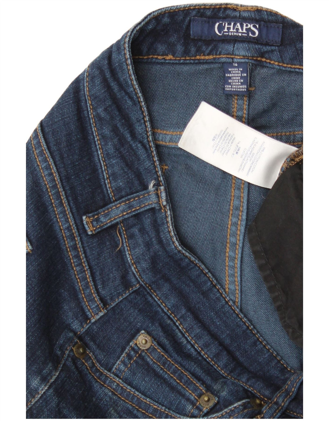 Женские прямые джинсы Chaps США 14 XL W38 L31, синий хлопок