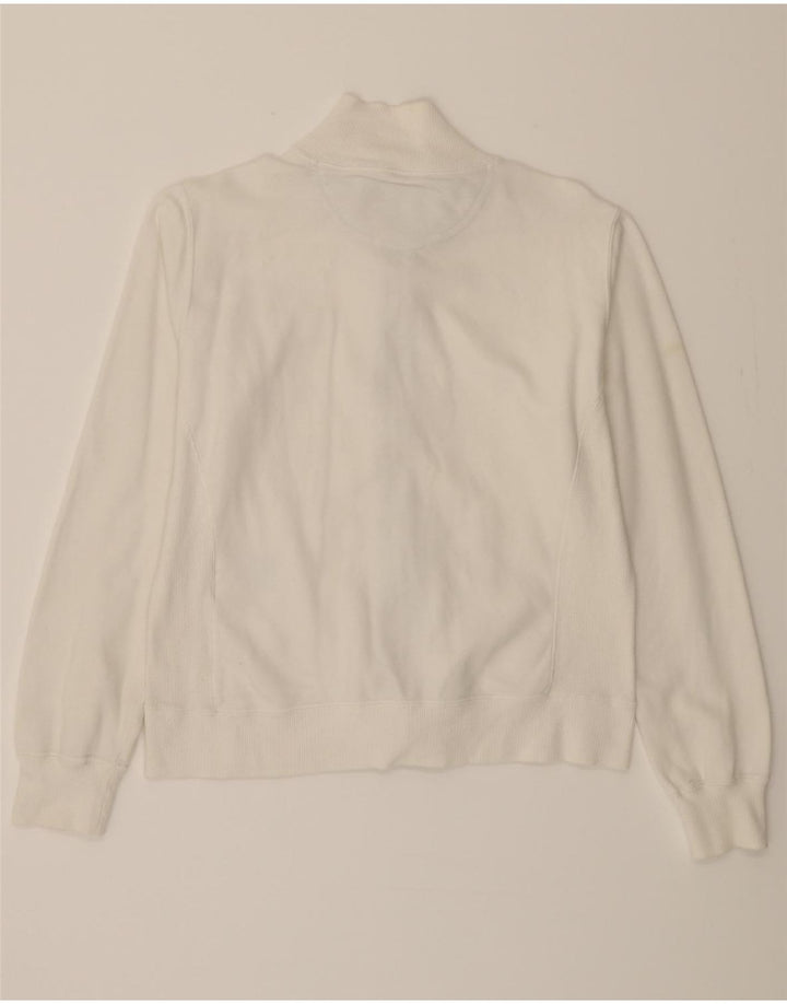 CHAMPION Womens Crop Tracksuit Top Jacket UK 16 Large White Cotton Vintage Champion and Second-Hand Champion from Messina Hembry 