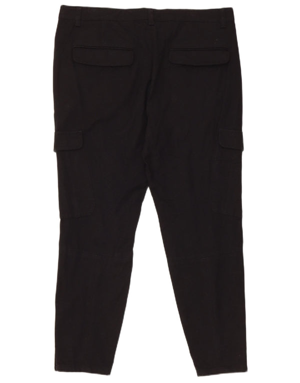 Женские зауженные брюки карго Reiss UK 12 Medium W34 L26 Черные вискоза