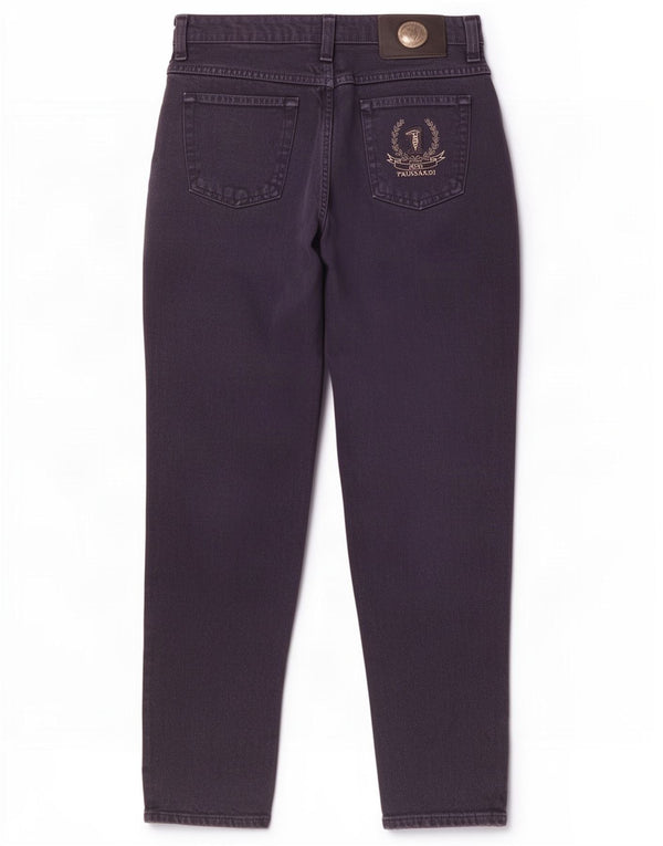 Женские зауженные джинсы Trussardi с высокой талией IT 45 Medium W31 L31 Темно-синие