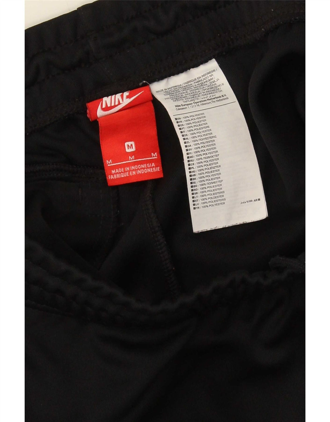 Мужские спортивные брюки Nike, джоггеры, средний черный, полиэстер с цветными блоками