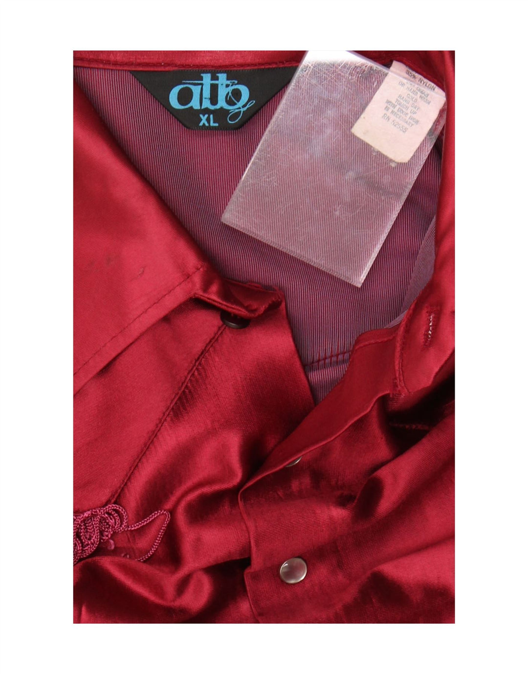 Винтажная женская блузка-рубашка UK 18 XL, красный ацетат