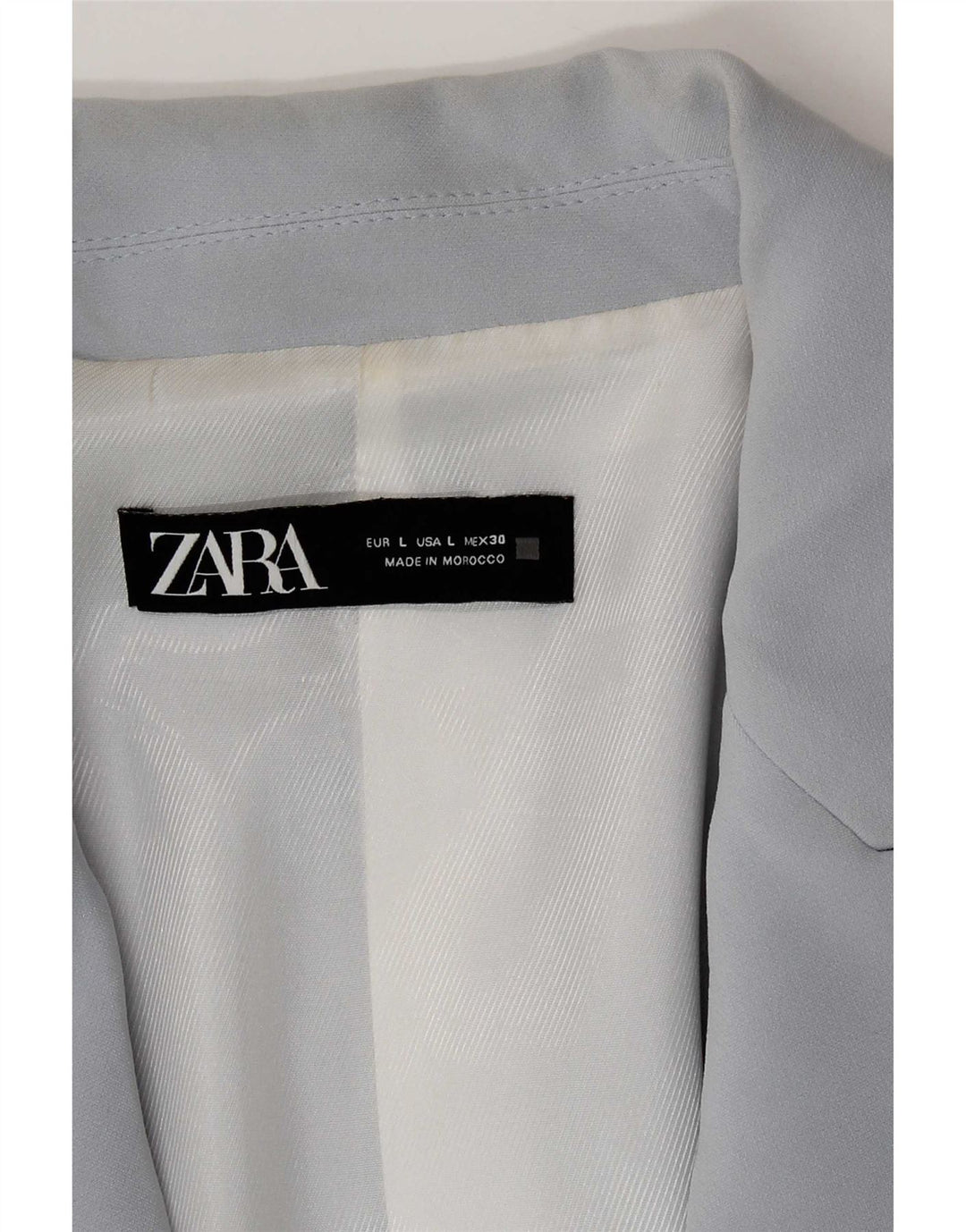 Женский пиджак с открытыми рукавами 3/4 Zara UK 16, большой синий цвет