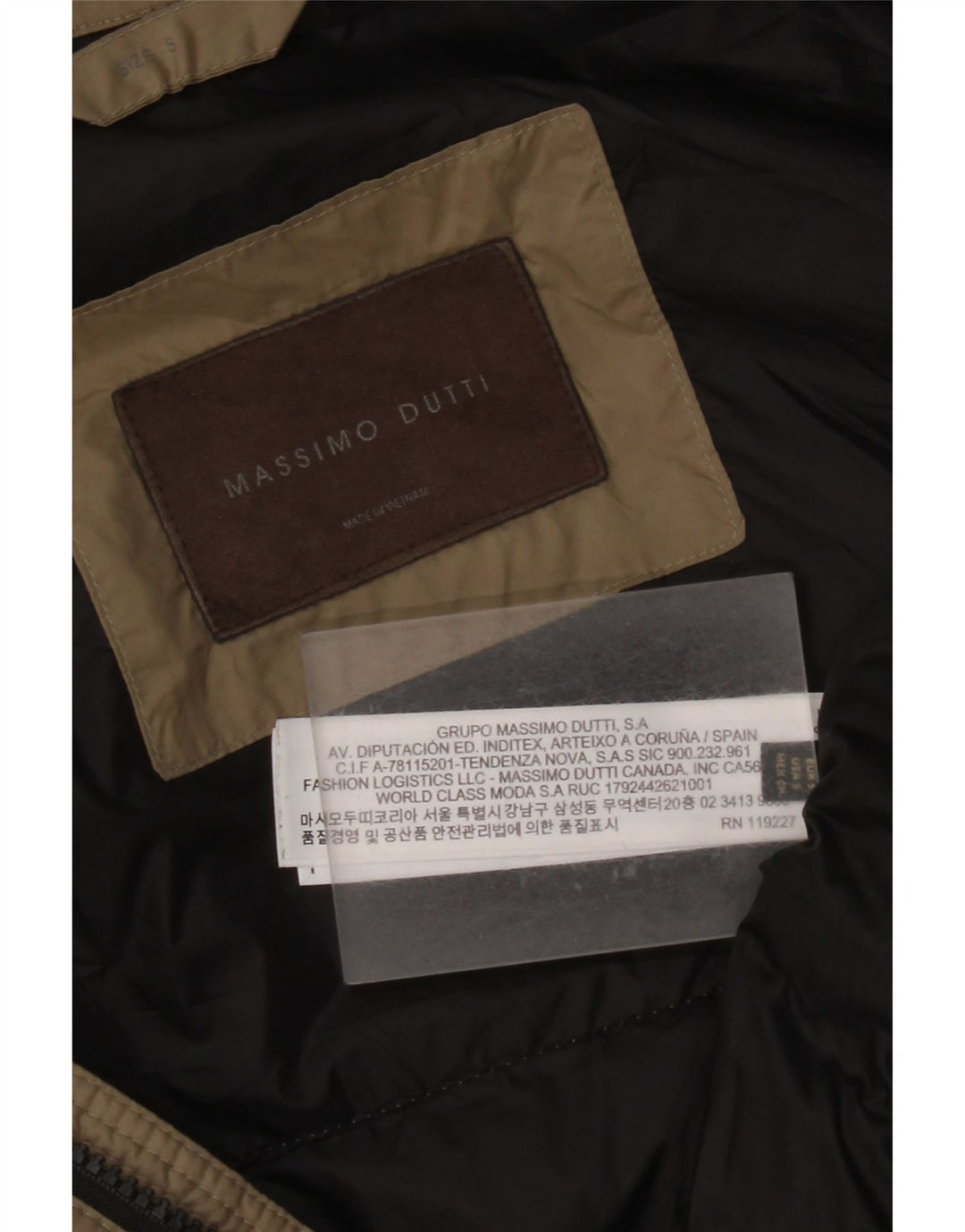 Мужская стеганая куртка Massimo Dutti UK 36, маленький бежевый полиэстер
