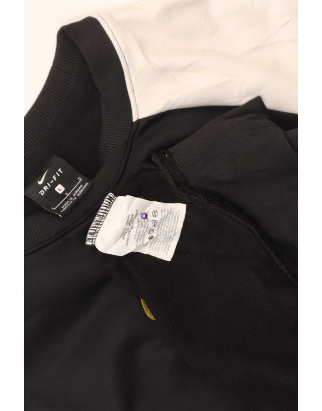 Мужской свитер Nike Dri Fit, большой черный полиэстер с цветными блоками