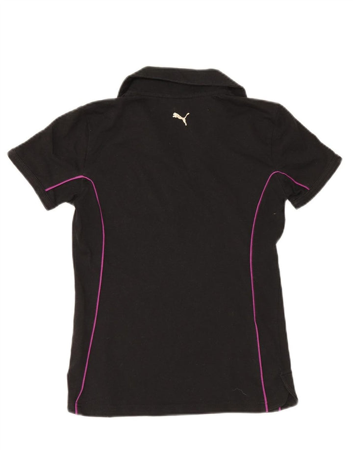 PUMA Womens Polo Shirt UK 10 Small Black