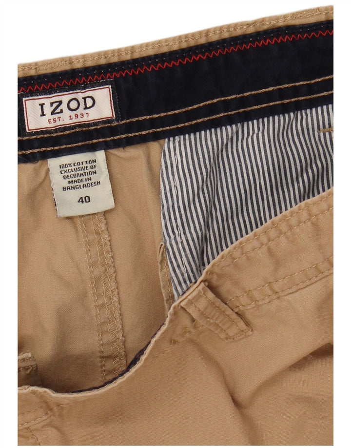 Izod Мужские шорты карго W40 XL бежевые, хлопок