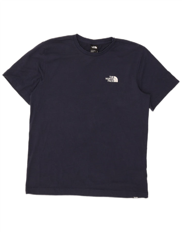 Мужская футболка The North Face из хлопка темно-синего цвета среднего размера
