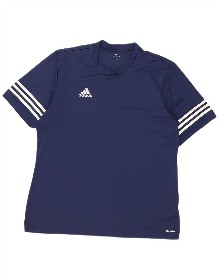 Adidas Мужская футболка Climalite Top XL Темно-синий полиэстер