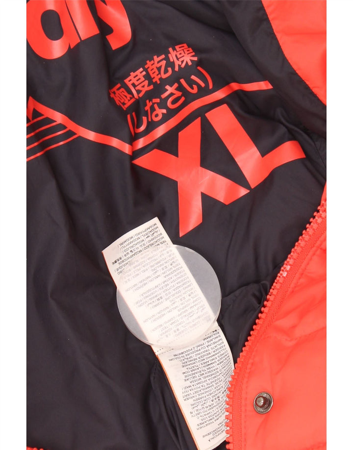 Женская утепленная куртка с капюшоном Superdry UK 18 XL, красный нейлон
