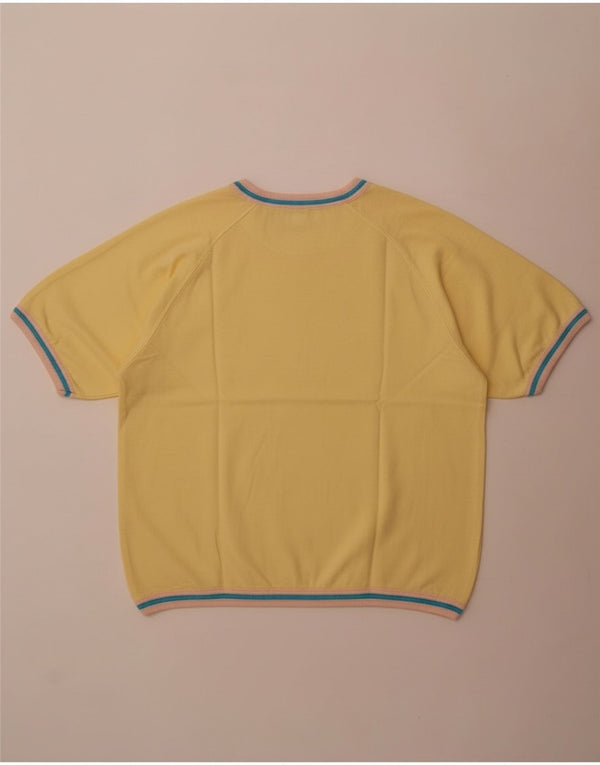 Женская футболка с рисунком Best Company Top UK 18 XL, желтый хлопок