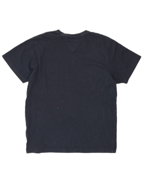 TOMMY HILFIGER Женская футболка с рисунком Top UK 14 Medium Navy Blue Хлопок