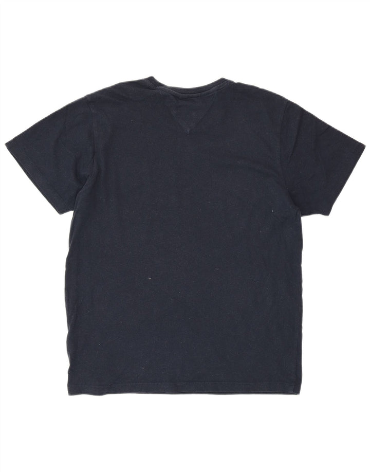 TOMMY HILFIGER Женская футболка с рисунком Top UK 14 Medium Navy Blue Хлопок