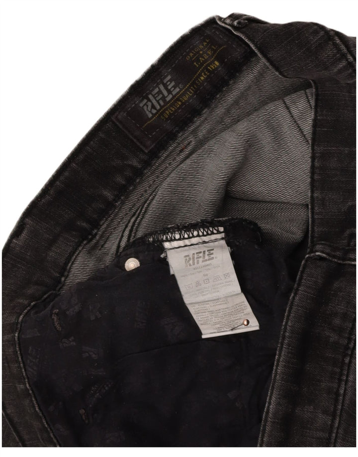 RIFLE Mens Slim Jeans IT 50 Large W34 L30 Grey Cotton