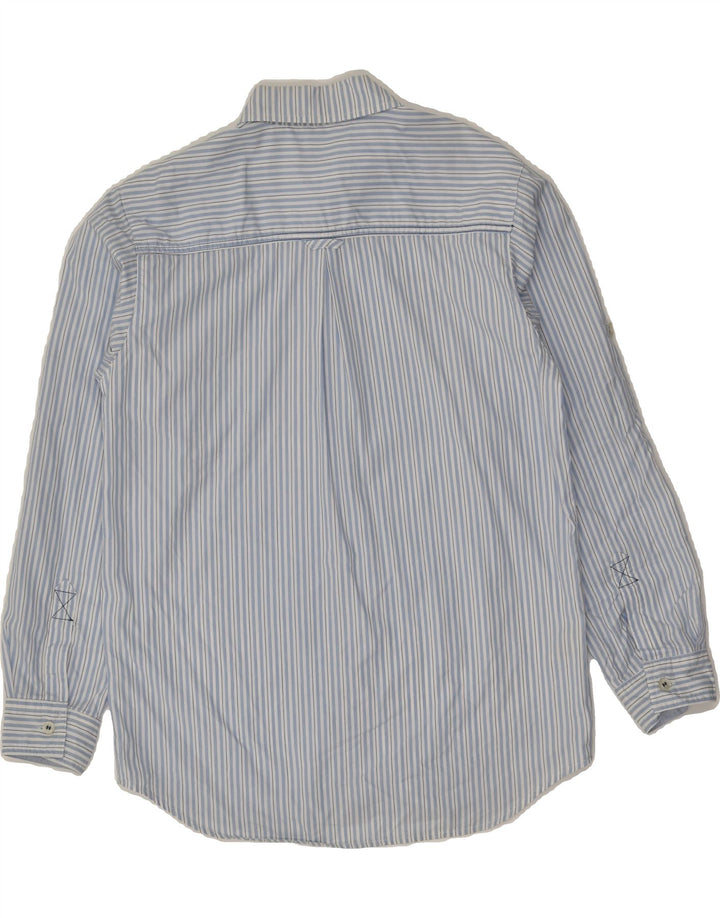 TRUSSARDI JUNIOR Boys Shirt 10-11 Years Blue Striped Cotton | Vintage Trussardi Junior | Thrift | Second-Hand Trussardi Junior | Used Clothing | Messina Hembry 
