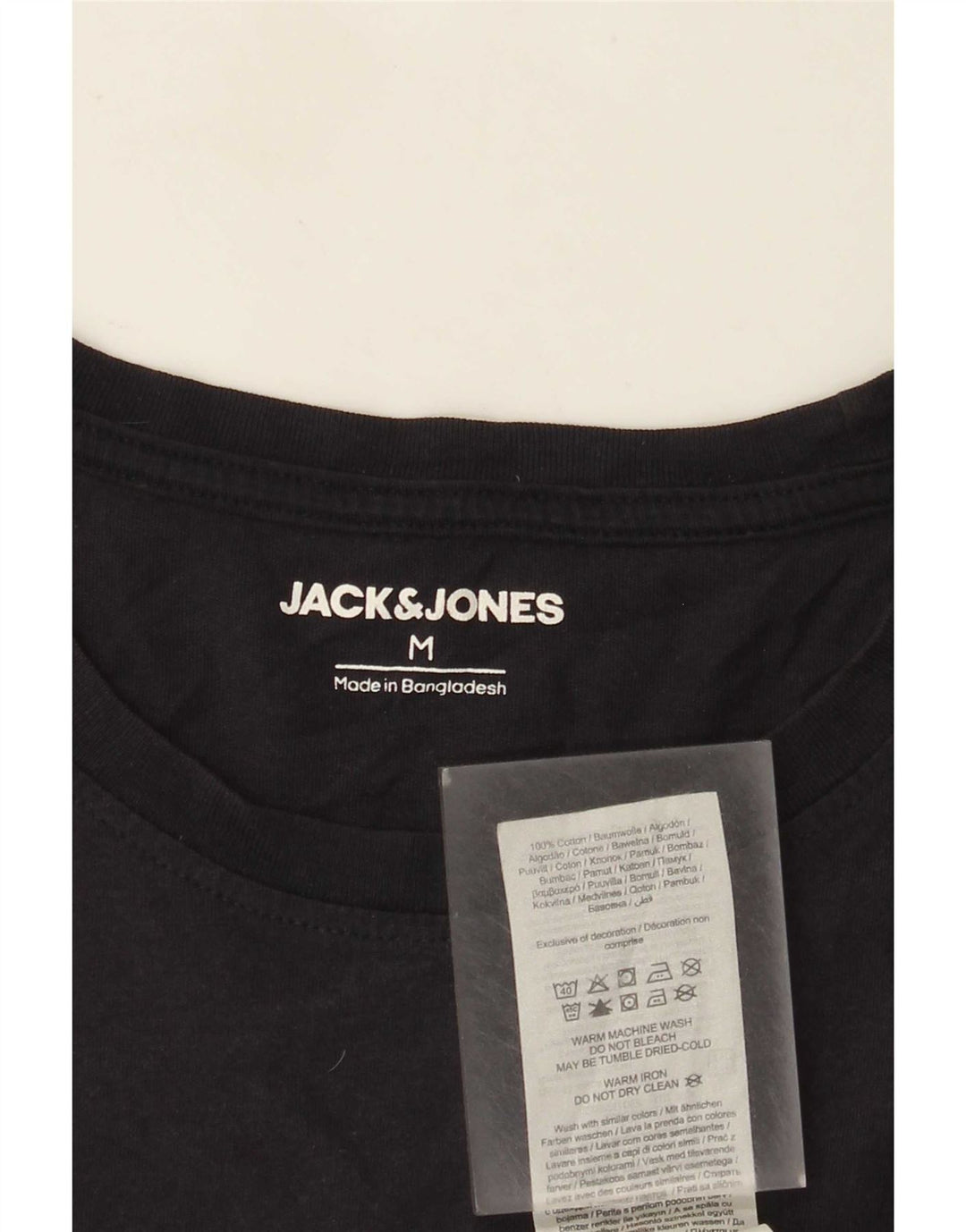 Мужская футболка с рисунком Jack & Jones, темно-синий, хлопковый топ среднего размера
