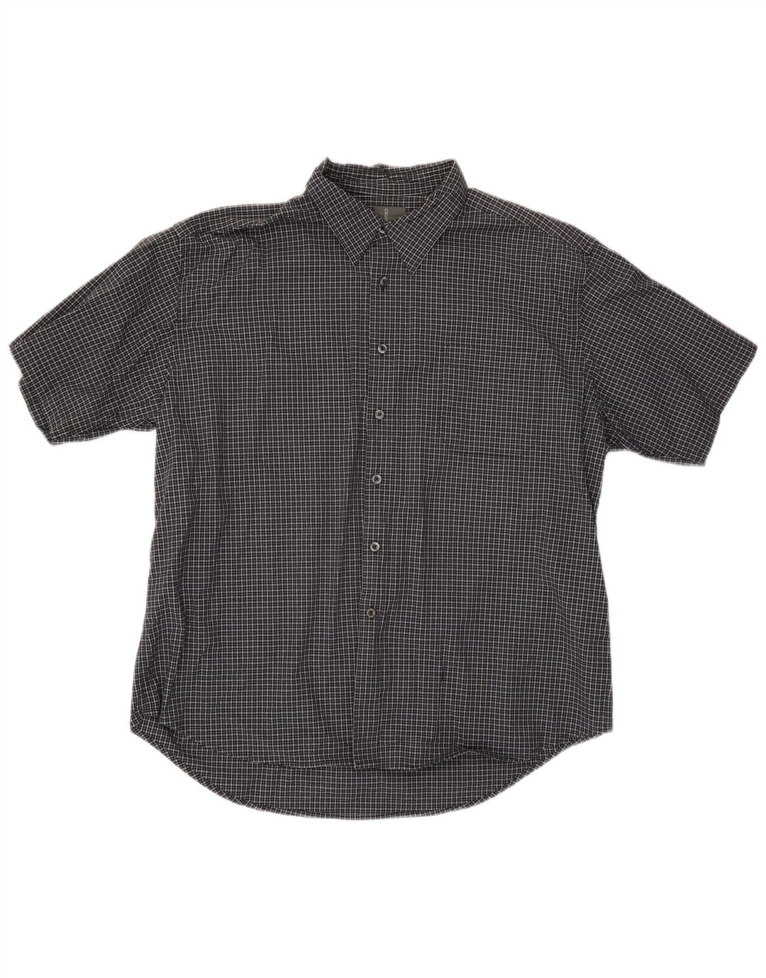 Мужская рубашка Dockers с коротким рукавом 2XL, черная клетка, хлопок