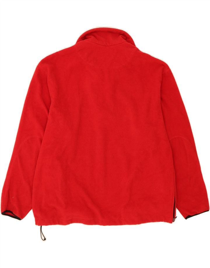 CHAMPION Mens Zip Neck Fleece Jumper Large Red Polyester Vintage Champion and Second-Hand Champion from Messina Hembry 