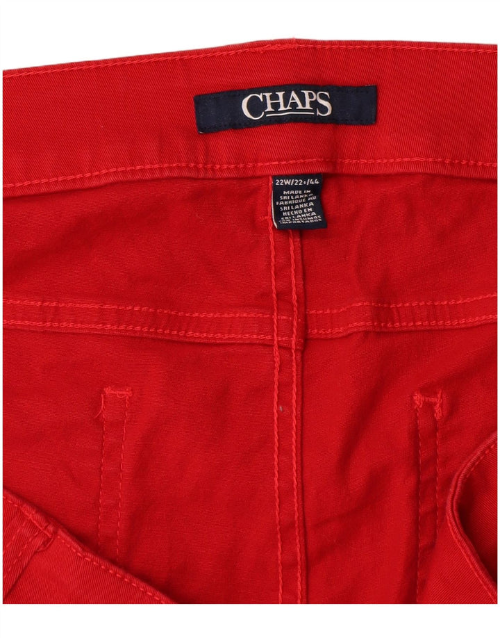 Женские повседневные шорты-бермуды CHAPS, США 22, 3XL, W44, красный хлопок