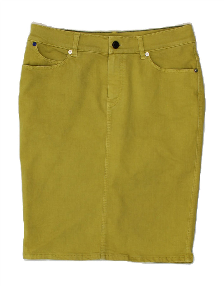 JOOP Womens Denim Skirt EU 38 Medium W30 Green Cotton Vintage Joop and Second-Hand Joop from Messina Hembry 