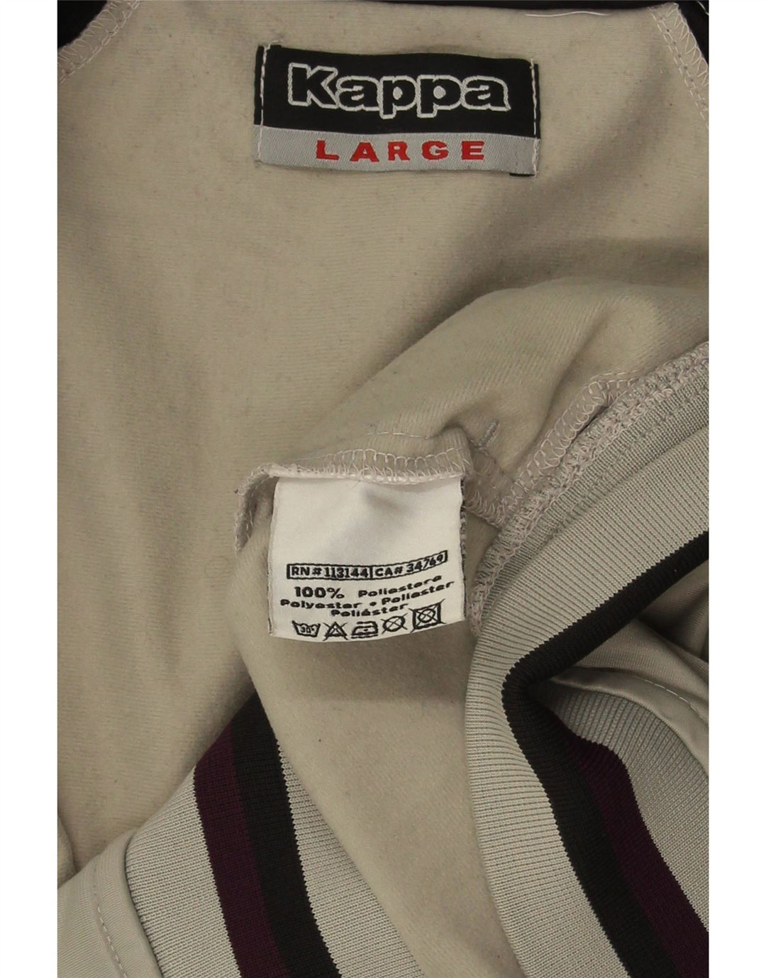 KAPPA Мужской спортивный костюм, верхняя куртка, большой серый полиэстер с цветными блоками