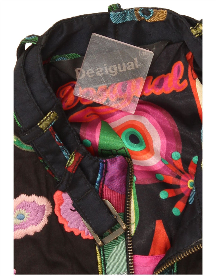 Женская укороченная куртка-бомбер Desigual с абстрактным узором EU 46 XL, разноцветная
