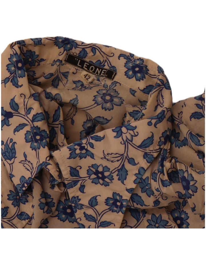 LEONE Женское платье-рубашка IT 42 Medium Off White Floral