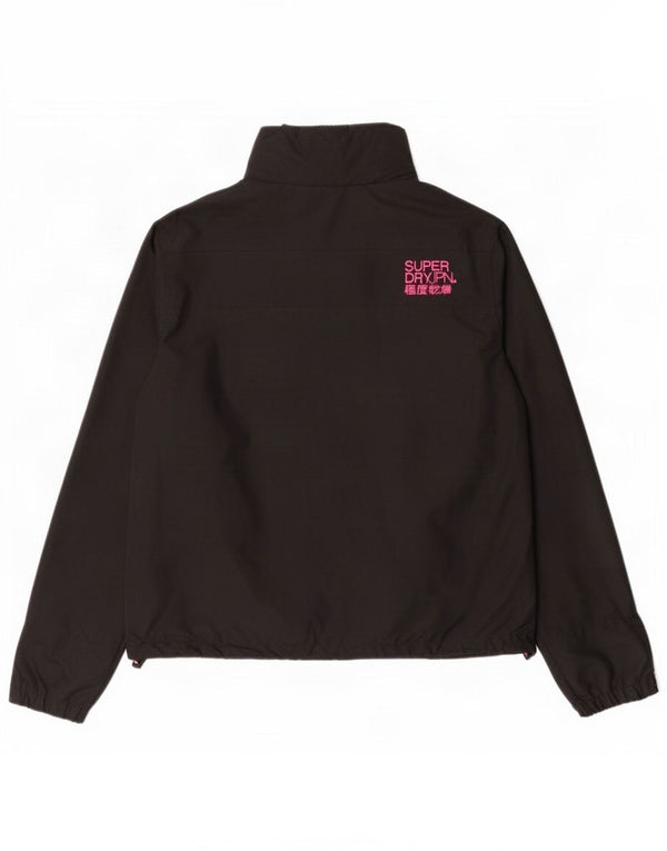 Женская дождевик The Windcheater Superdry UK 18 XL, черный нейлон