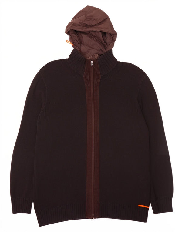 Мужской кардиган с капюшоном Hugo Boss 2XL, коричневый хлопок