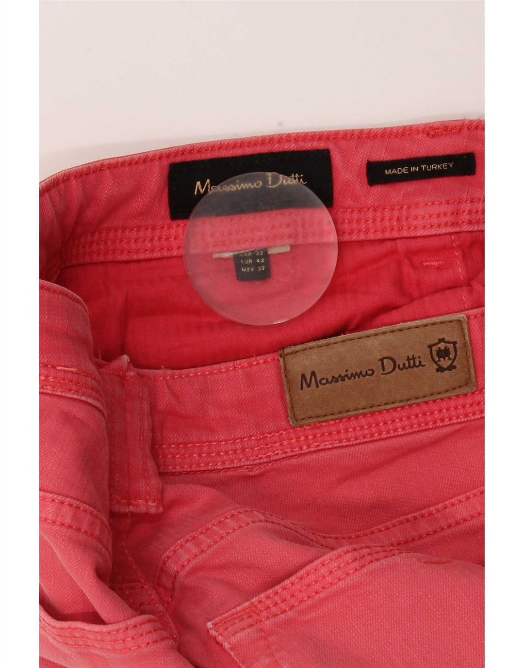 Мужские зауженные джинсы Massimo Dutti EU 42, большие W32 L31, розовые
