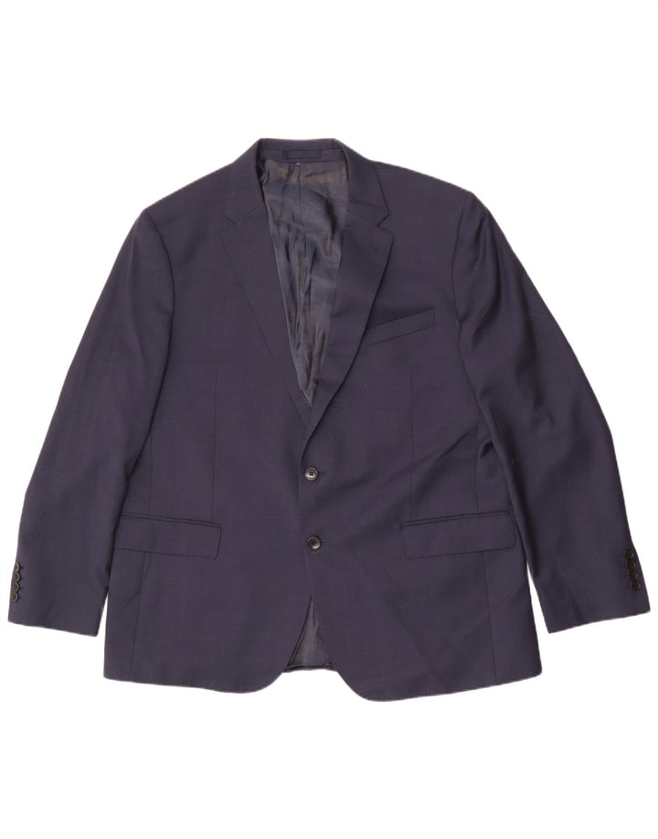 Мужской пиджак Marks & Spencer Autograph с 2 пуговицами UK 48 2XL темно-синий