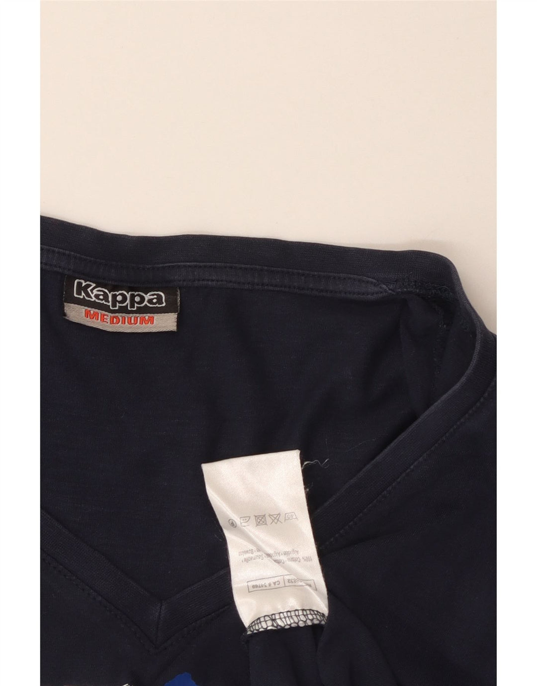 KAPPA Женская футболка с рисунком Top UK 12 Medium Navy Blue Хлопок