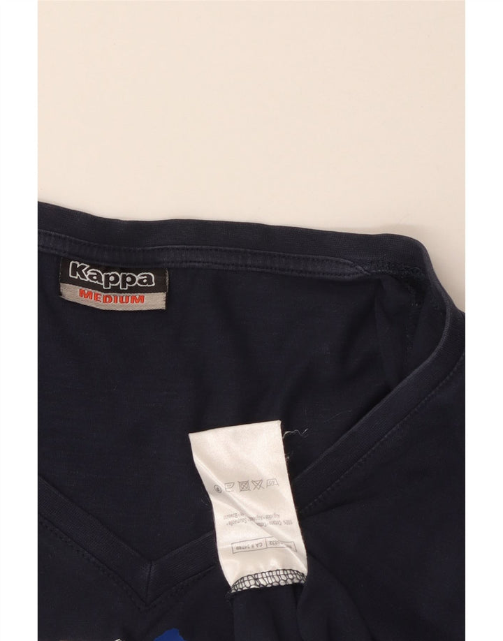 KAPPA Женская футболка с рисунком Top UK 12 Medium Navy Blue Хлопок