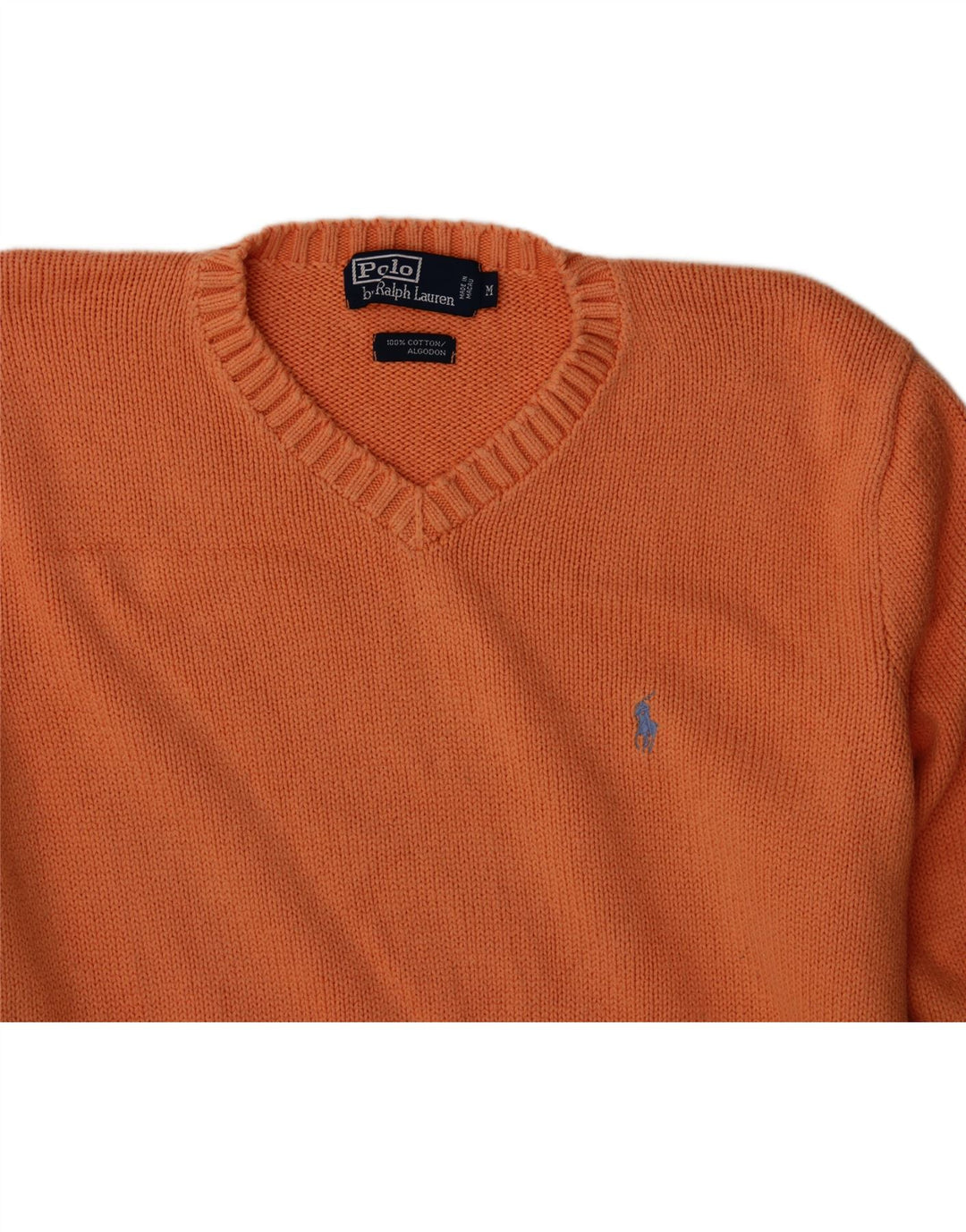 POLO RALPH LAUREN Мужской джемпер с v-образным вырезом, средний оранжевый