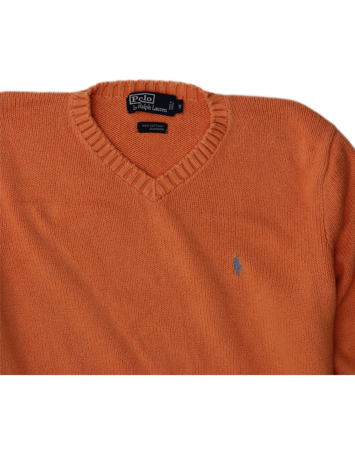 POLO RALPH LAUREN Мужской джемпер с v-образным вырезом, средний оранжевый