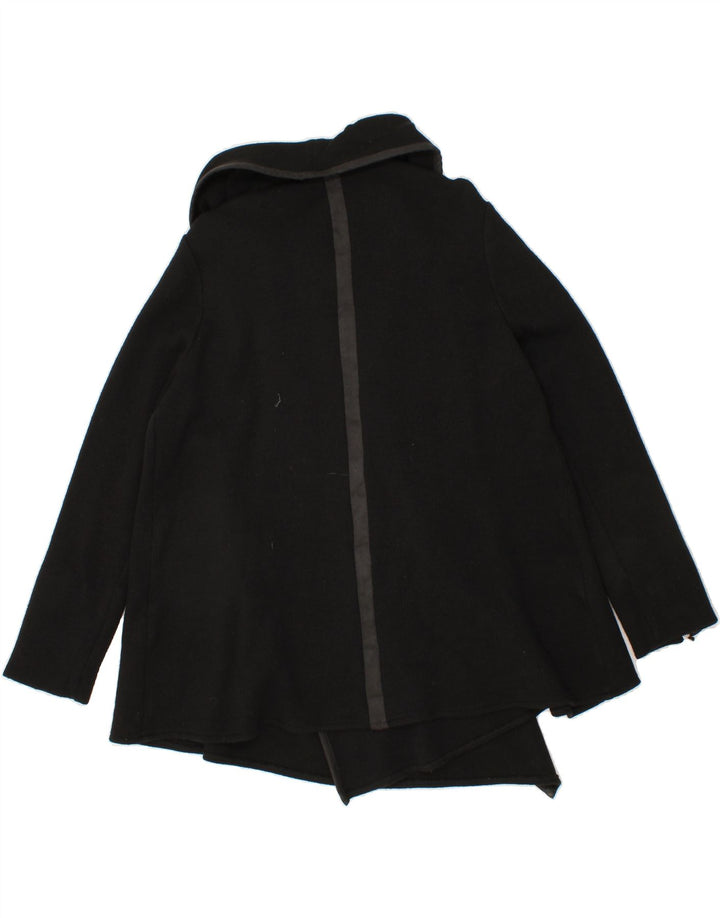 EVALINKA Womens Asymmetric Open Cardigan Sweater US 3 Small Black Acrylic Vintage Evalinka and Second-Hand Evalinka from Messina Hembry 