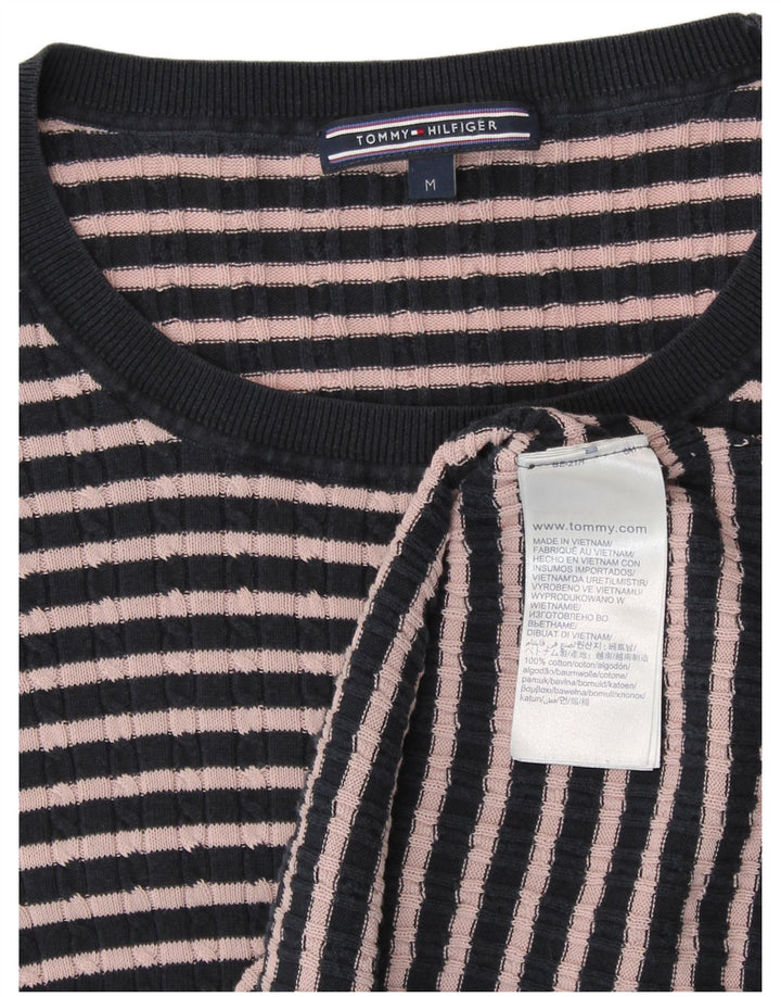 TOMMY HILFIGER Женский топ с длинным рукавом UK 14 Medium Navy Blue Preppy