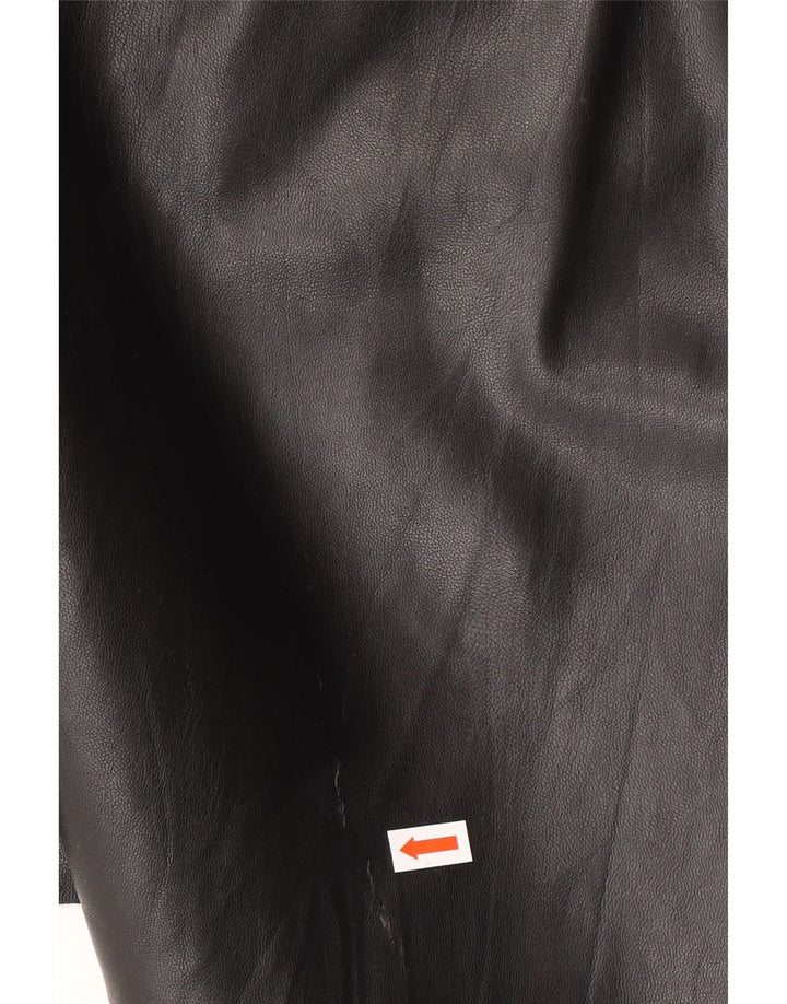 Женская мини-юбка из искусственной кожи Zara Medium W28, черный полиэстер