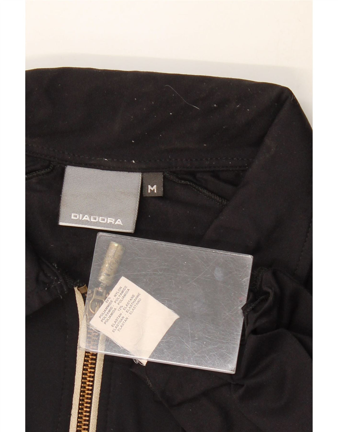 Мужская рубашка поло DIADORA с рисунком, средний черный, полиамид с цветными блоками