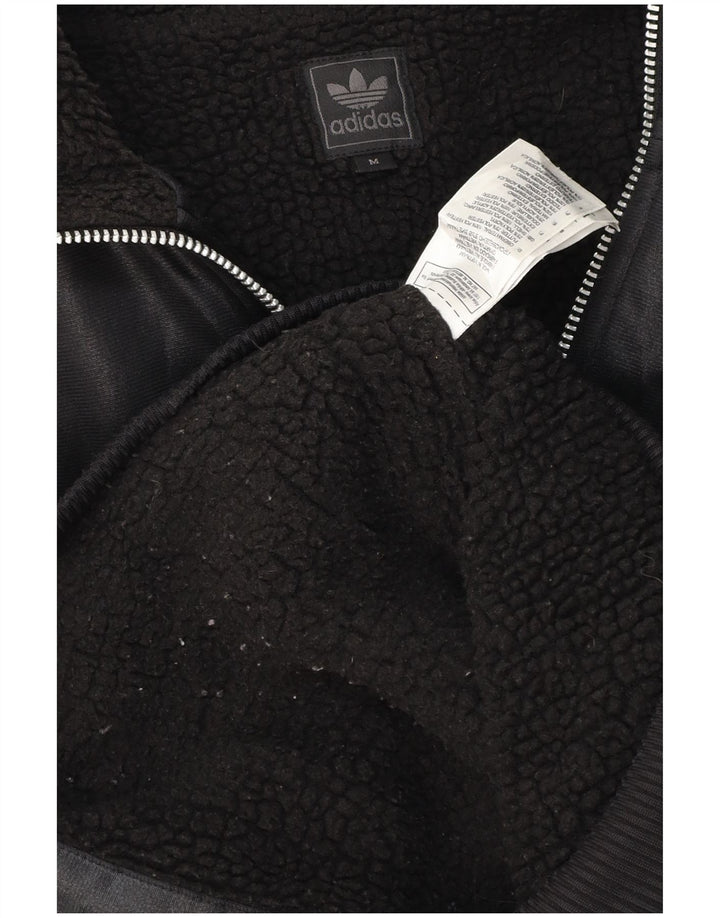 Мужская куртка-бомбер ADIDAS Чили 62 с капюшоном UK 38, средний черный полиэстер