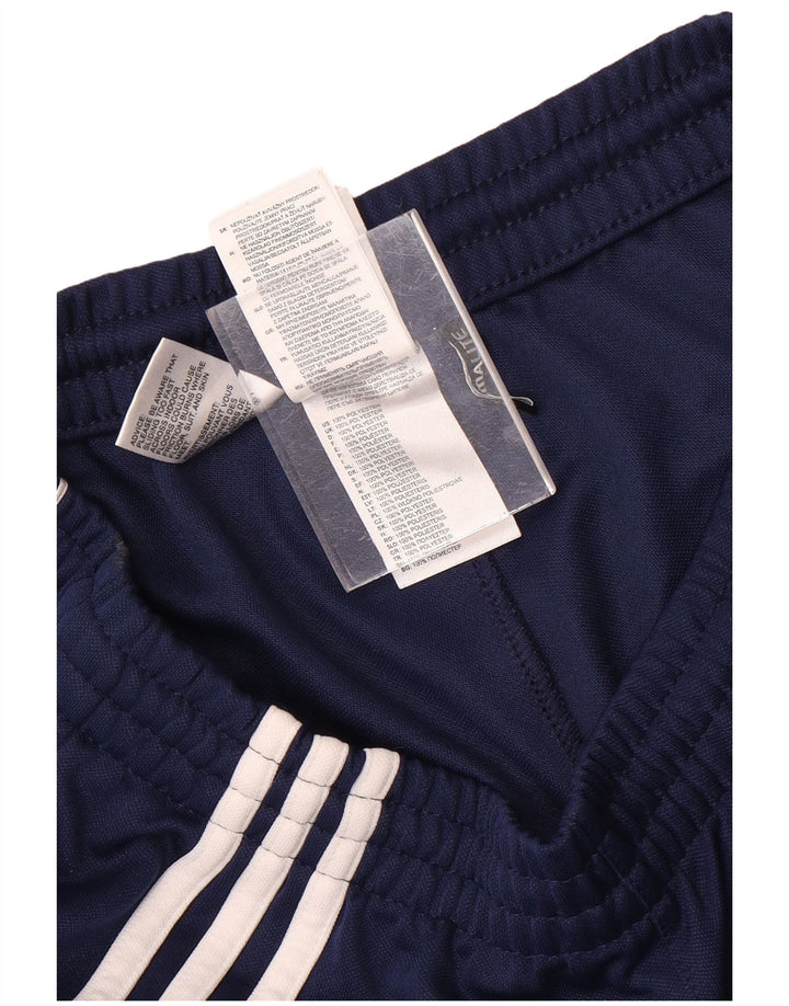 Мужские спортивные брюки Adidas Climalite, средние, темно-синие, с цветными блоками